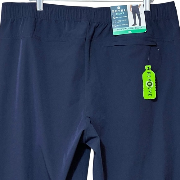 Soybu Men’s Woven Joggers XL Blue Pull-On Stretch Water Resistant Activewear NWT - Picture 6 of 10